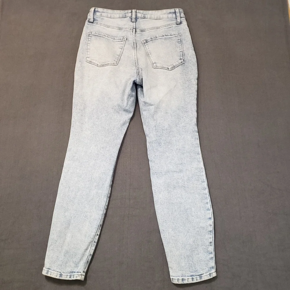 Lauren Conrad Jeans Womens Size 8 High Rise Skinny Button Fly Light Wash - Picture 2 of 9